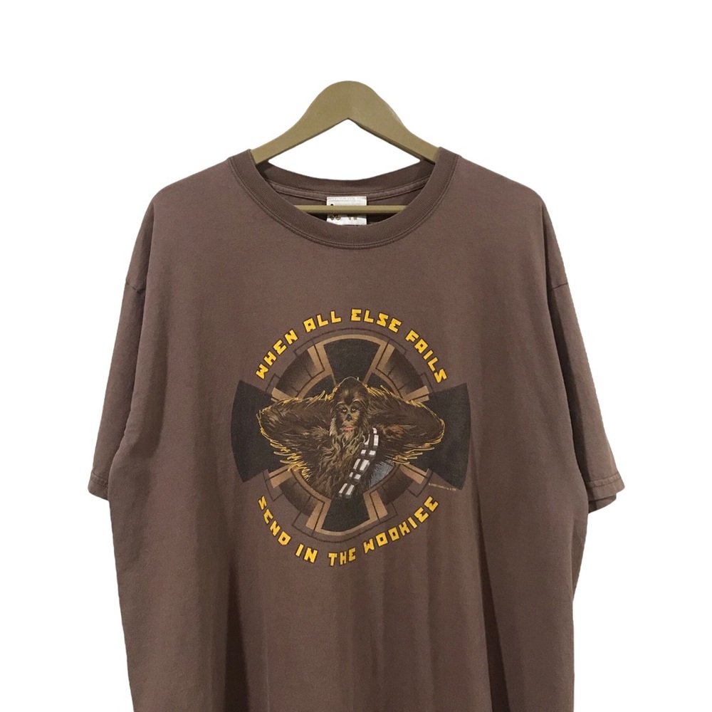 Vintage Disney Star Wars Chewbacca Graphic Brown Tee